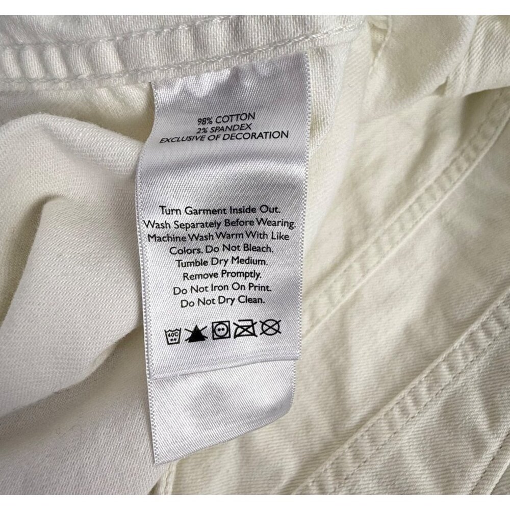 Eddie Bauer Women's White Denim Jacket NWT Size M - Picture 4 of 4